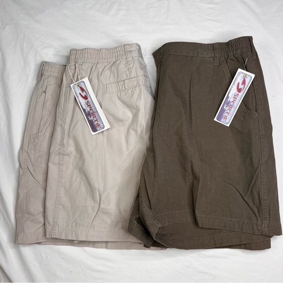 Sportif USA NEW Lot Of 2Stretch Cargo Shorts Fishing Outdoor